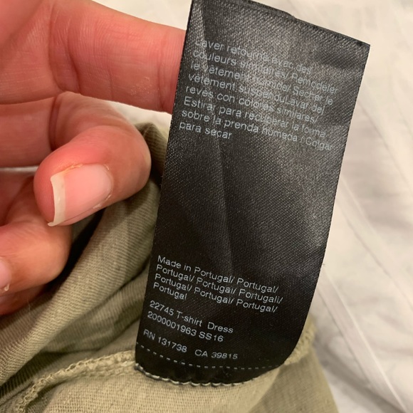 Filippa K Linen Olive Green Tee Shirt Dress - Picture 13 of 13